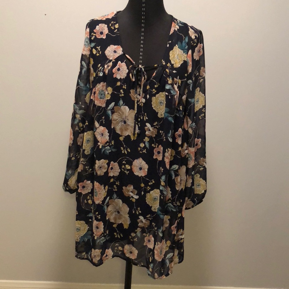 Floral long sleeve dress